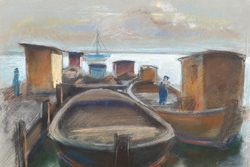 Fischerboote im Strelasund, um 1932-34. *