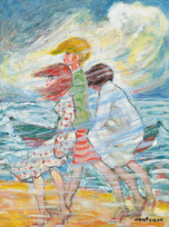 Drei Damen im Wind, 2004.